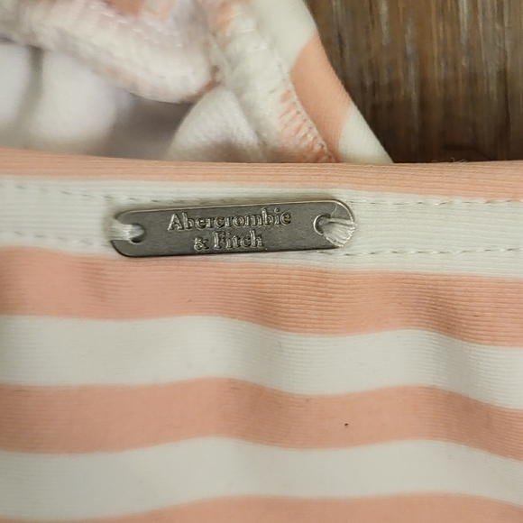 Abercrombie & Fitch Floral & Striped Knot Tie Monokini Pink & White Size XLarge - Picture 8 of 11